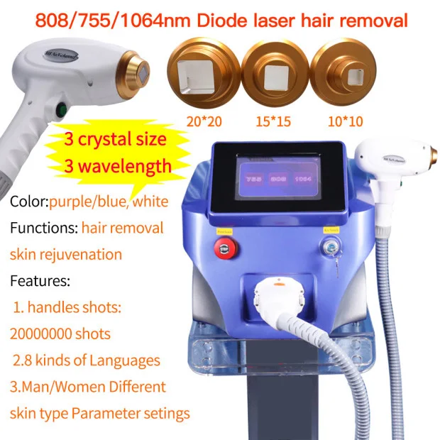 CE Certified High Power Alexandrite Diode Laser 755 808 1064 Portable 808nm Diode Laser Hair Removal Home
CE Certified High Power Alexandrite Diode Laser 755 808 1064 Portable 808nm Diode Laser Hair Removal Home