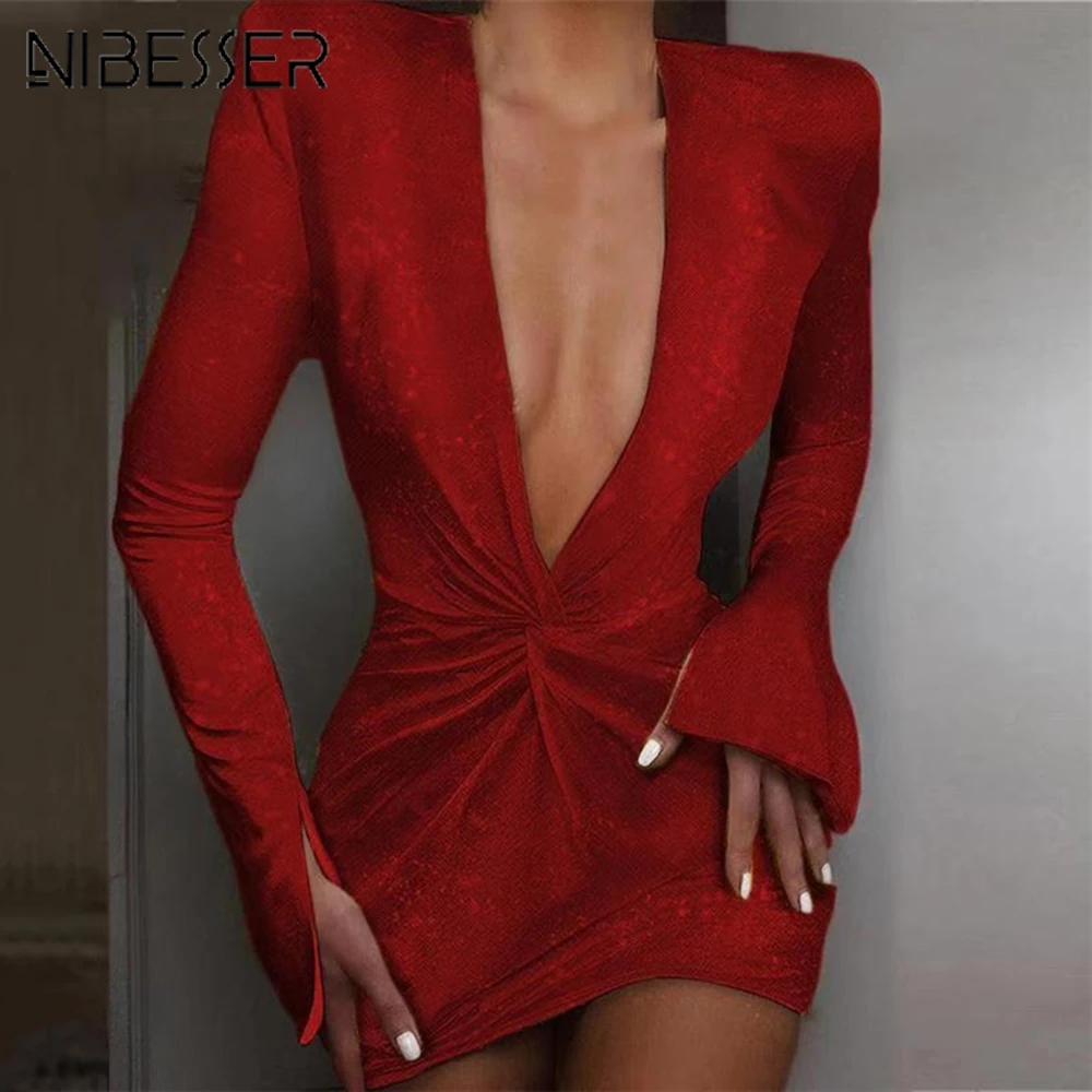 NIBESSER Sexy Satin Party Dresses Women 2020 Spring Deep V-neck Ruched Club Bodycon Dresses Ladies Dresses Mini Vestidos
NIBESSER Sexy Satin Party Dresses Women 2020 Spring Deep V-neck Ruched Club Bodycon Dresses Ladies Dresses Mini Vestidos