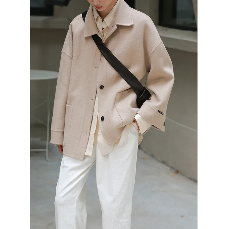 Woman Coats Winter 2019 Pockets Turn-down Collar Single Breasted 80% Wool Coats and Jackets Women Women Coats Autumn Winter
Woman Coats Winter 2019 Pockets Turn-down Collar Single Breasted 80% Wool Coats and Jackets Women Women Coats Autumn Winter