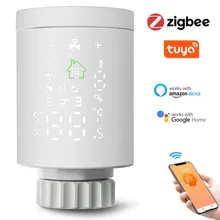 Smart Radiator Actuator Programmable Thermostatic Valve Temperature Voice Controller Radiator Thermostat for Tuya ZigeBe 3.0
Smart Radiator Actuator Programmable Thermostatic Valve Temperature Voice Controller Radiator Thermostat for Tuya ZigeBe 3.0