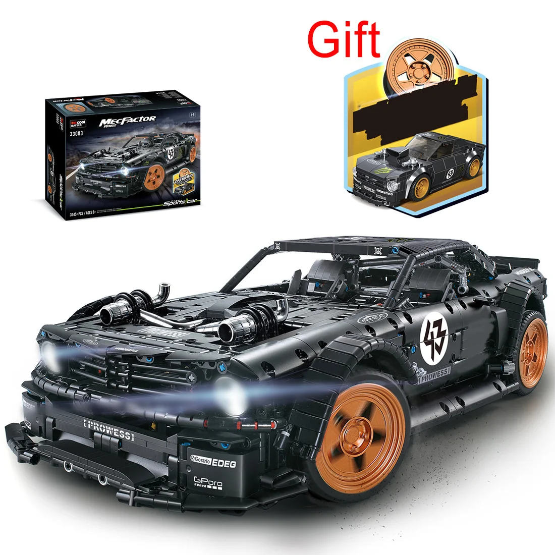 3145Pcs 1:8 Scale Classic Type Sports Car Vehicle Building Kit DIY Construction Model with Mini Sports Car Building Block
3145Pcs 1:8 Scale Classic Type Sports Car Vehicle Building Kit DIY Construction Model with Mini Sports Car Building Block