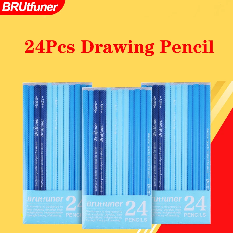 Brutfuner 24Pcs 6H to14B Soft Sketching Pencil Hard Medium Soft Charcoal Pencils Drawing Pencils Set School Standard Pencils
Brutfuner 24Pcs 6H to14B Soft Sketching Pencil Hard Medium Soft Charcoal Pencils Drawing Pencils Set School Standard Pencils