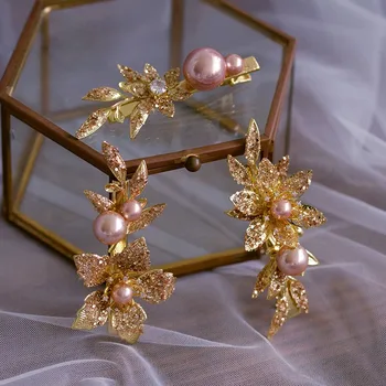 Crystal Wedding Pearls Hairpins Leaves Brides Hairpins Headdress Wedding Hair Accessory Woman Hair Jewelry 
Crystal Wedding Pearls Hairpins Leaves Brides Hairpins Headdress Wedding Hair Accessory Woman Hair Jewelry