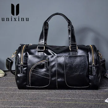 2019 Oil Wax Leather Handbags For Men Travel Duffel Bag Portable Shoulder Bags Men's Fashion Carry On Bag Men
2019 Oil Wax Leather Handbags For Men Travel Duffel Bag Portable Shoulder Bags Men's Fashion Carry On Bag Men