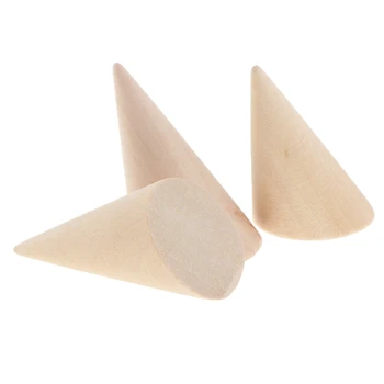 4 Pieces Unfinished Wooden Ring Jewelry Display Rack Cone Shape Holder Organizer Unpainted 
4 Pieces Unfinished Wooden Ring Jewelry Display Rack Cone Shape Holder Organizer Unpainted