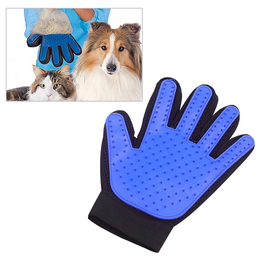 

Pet Grooming Glove For Cats Pet Hair Removal Mitts De-Shedding Brush Back Massage Gloves For Dog Pet Grooming Glove