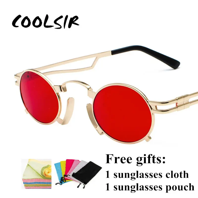 COOLSIR Men Metal Oval Frame Steampunk Gothic Vampire Sunglasses Unisex Retro UV400 Sun Glasses Cosplay Styling Oculos De Sol
COOLSIR Men Metal Oval Frame Steampunk Gothic Vampire Sunglasses Unisex Retro UV400 Sun Glasses Cosplay Styling Oculos De Sol