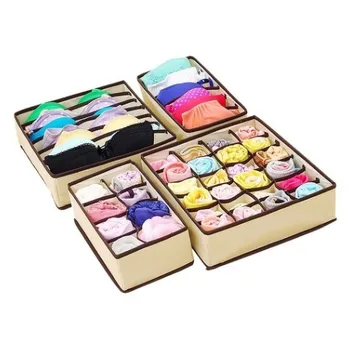 4PCS Storage Boxes Closet Underwear Organizer Drawer Divide by for Lidded Closet Underwear Bras Socks Ties Organizer #LR2
4PCS Storage Boxes Closet Underwear Organizer Drawer Divide by for Lidded Closet Underwear Bras Socks Ties Organizer #LR2