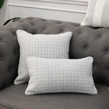 DUNXDECO Cushion Cover Decorative Pillow Case Modern Gray Geometric Check Cotton Weaving Coussin Sofa Chair Bedding Cushion Cove 
DUNXDECO Cushion Cover Decorative Pillow Case Modern Gray Geometric Check Cotton Weaving Coussin Sofa Chair Bedding Cushion Cove