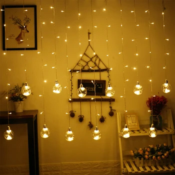 LED Garland Starry Crystal Wishing Ball String Lights Curtain Light Battery Operated Fairy Lamp For Wedding Christmas Decor
LED Garland Starry Crystal Wishing Ball String Lights Curtain Light Battery Operated Fairy Lamp For Wedding Christmas Decor
