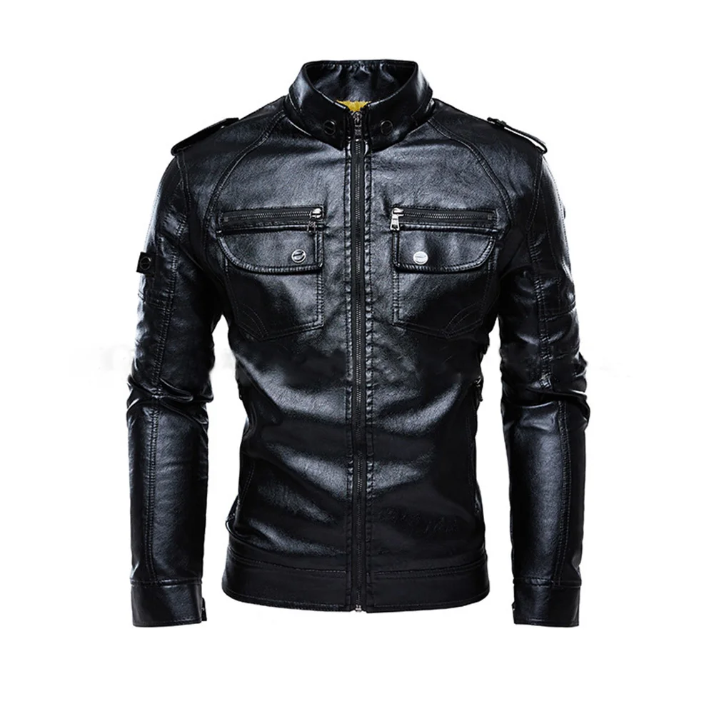 Faux Leather Jacket Men Coats High Quality PU Outerwear Men Business Winter Faux leahter Male Jacket Tops Outwear Overcoats
Faux Leather Jacket Men Coats High Quality PU Outerwear Men Business Winter Faux leahter Male Jacket Tops Outwear Overcoats