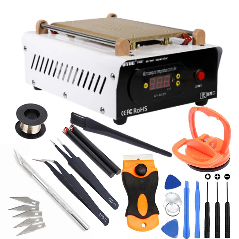 UYUE 948T 7"Inch LCD Screen Separator Built-in Vacuum Pump Preheat Separate Machine Split Screen Machine Phone Heating Platform
UYUE 948T 7"Inch LCD Screen Separator Built-in Vacuum Pump Preheat Separate Machine Split Screen Machine Phone Heating Platform