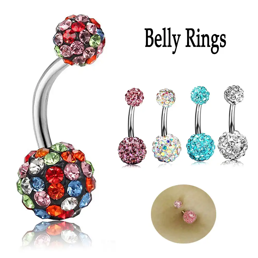 1pcs belly button rings 316 medical stainless steel for women