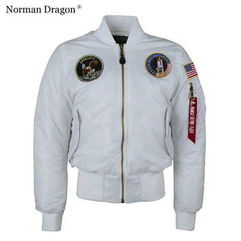 Apollo 11 patch air force embroidery white red winter men bomber pilot jacket usa flight jacket unisex
Apollo 11 patch air force embroidery white red winter men bomber pilot jacket usa flight jacket unisex