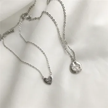 POFUNUO Real 925 Sterling Silver Lovers Jewelry Gifts Necklace Women Fashion Round Tag Heart Pendant Necklace Girl Niche Chokers
POFUNUO Real 925 Sterling Silver Lovers Jewelry Gifts Necklace Women Fashion Round Tag Heart Pendant Necklace Girl Niche Chokers