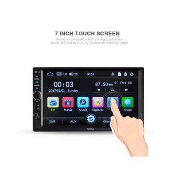 Autoradio 2 Din Car Radio 7" Touch Screen Dash MP5 Bluetooth USB Car Digital Multimedia Player Rear View Camera GPS Navigation
Autoradio 2 Din Car Radio 7" Touch Screen Dash MP5 Bluetooth USB Car Digital Multimedia Player Rear View Camera GPS Navigation