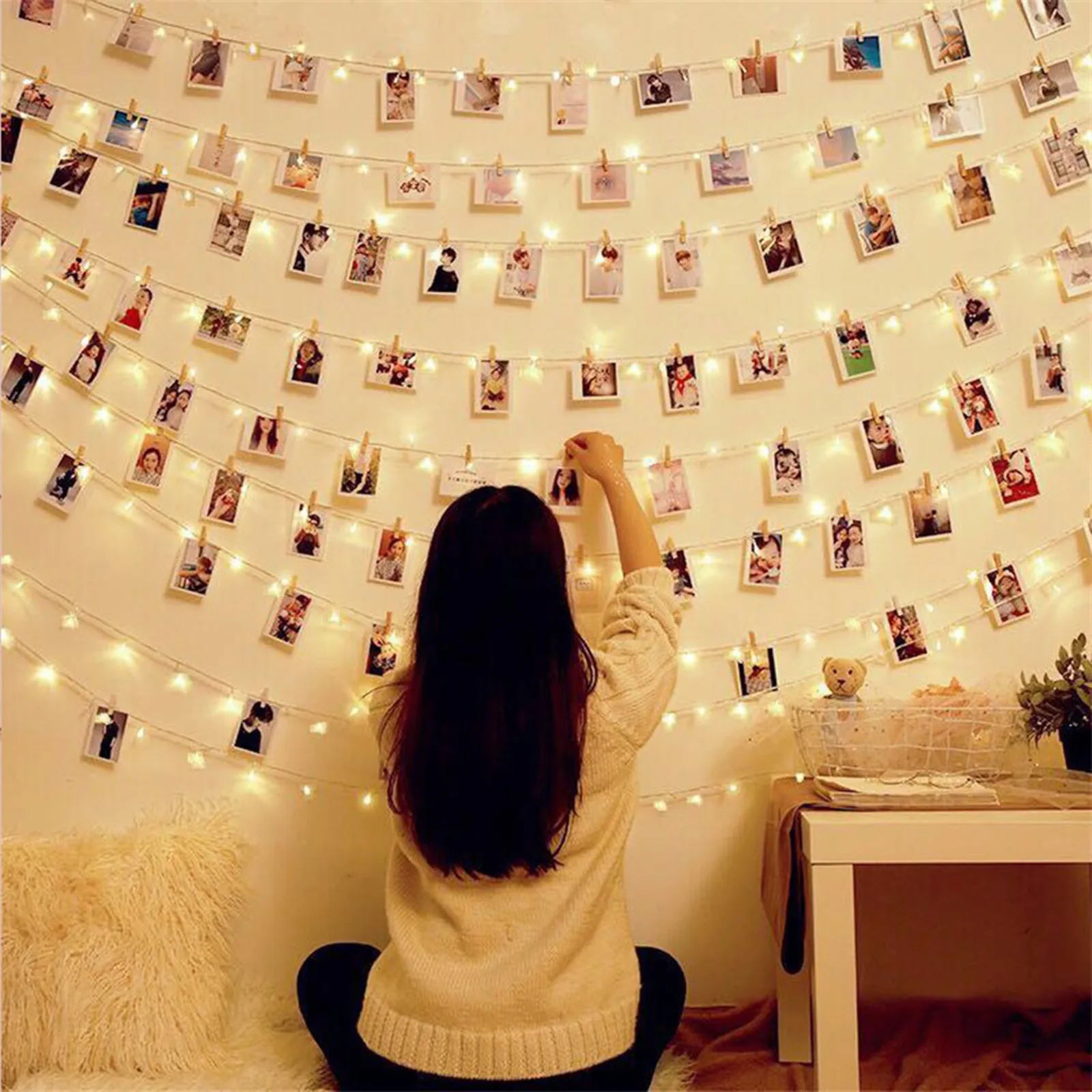 10m 100 LED Photo Clip Fairy String Lights Led Outdoor Battery Operated Clothespins Garland Party Wedding for Home Decor#Y20
10m 100 LED Photo Clip Fairy String Lights Led Outdoor Battery Operated Clothespins Garland Party Wedding for Home Decor#Y20