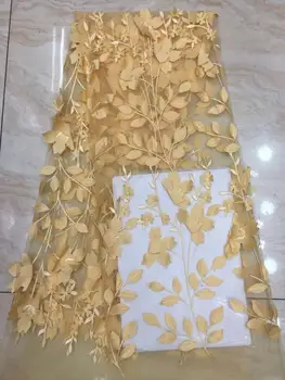 French Lace Fabrics Yellow High Quality African Net Lace With Soft 3D Flowers Nigeria Tulle Mesh Wedding Dress YYZ089 
French Lace Fabrics Yellow High Quality African Net Lace With Soft 3D Flowers Nigeria Tulle Mesh Wedding Dress YYZ089