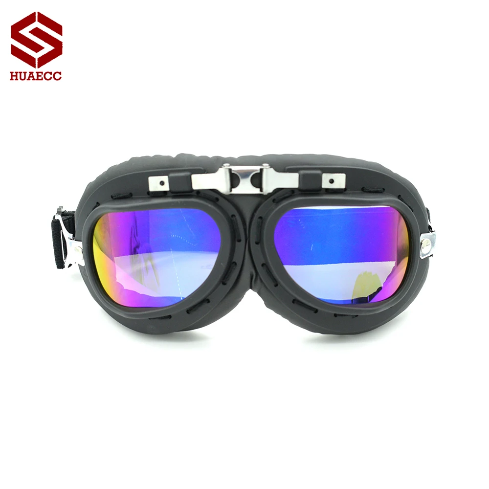 

Vintage Motorcycle Glasses Dirt Bike Cafe Racer Goggles Leather Steampunk Moto Helmet Fashion Jet Ski Googles Sunglass