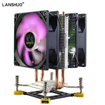 LANSHUO rgb led 3 4pin 90mm cpu cooler fan 2 copper pipe + back plate for Intel 775 1150 1151 1155 1156 1366 x58 2011 x79 
LANSHUO rgb led 3 4pin 90mm cpu cooler fan 2 copper pipe + back plate for Intel 775 1150 1151 1155 1156 1366 x58 2011 x79