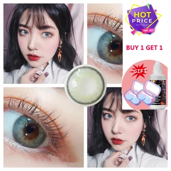 Color Contact Lens Set Buy 1 Get 1 Free For Myopia Prescription Beautiful Pupil 14.0mm With Cases & Care Solution Female Girl
Color Contact Lens Set Buy 1 Get 1 Free For Myopia Prescription Beautiful Pupil 14.0mm With Cases & Care Solution Female Girl
