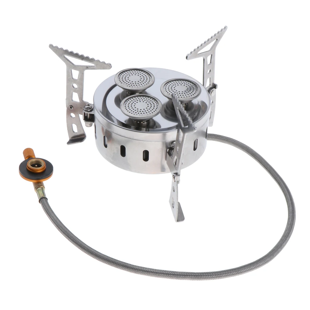 Folding Stove Camping Picnic Gas Jet Outdoor Cook Hiking Stainless Steel Burner Folding Stove Camping Picnic Gas Jet Outdoor Cook Hiking Stainless Steel Burner