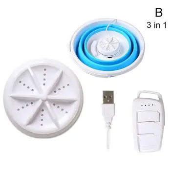 3 In 1 Fold-Tub Mini Lazy Washing Machine-Small Portable USB Ultrasonic Cleaning Dormitory Laundry Machine With Folding Barrel 
3 In 1 Fold-Tub Mini Lazy Washing Machine-Small Portable USB Ultrasonic Cleaning Dormitory Laundry Machine With Folding Barrel