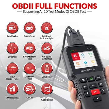Car Diagnosis YA401 OBD2 Code Reader Scanner Automotive OBD 2 Scan Tool OBDII Auto Tester Upgrade Online PK KW850 X431 CR5001
Car Diagnosis YA401 OBD2 Code Reader Scanner Automotive OBD 2 Scan Tool OBDII Auto Tester Upgrade Online PK KW850 X431 CR5001