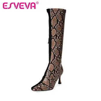 ESVEVA 2020 Shoes Women Knee-high Boots Square High Heel Winter Printing Flock Boots Shoes Size 34-43 Winter Motorcycle Boots
ESVEVA 2020 Shoes Women Knee-high Boots Square High Heel Winter Printing Flock Boots Shoes Size 34-43 Winter Motorcycle Boots