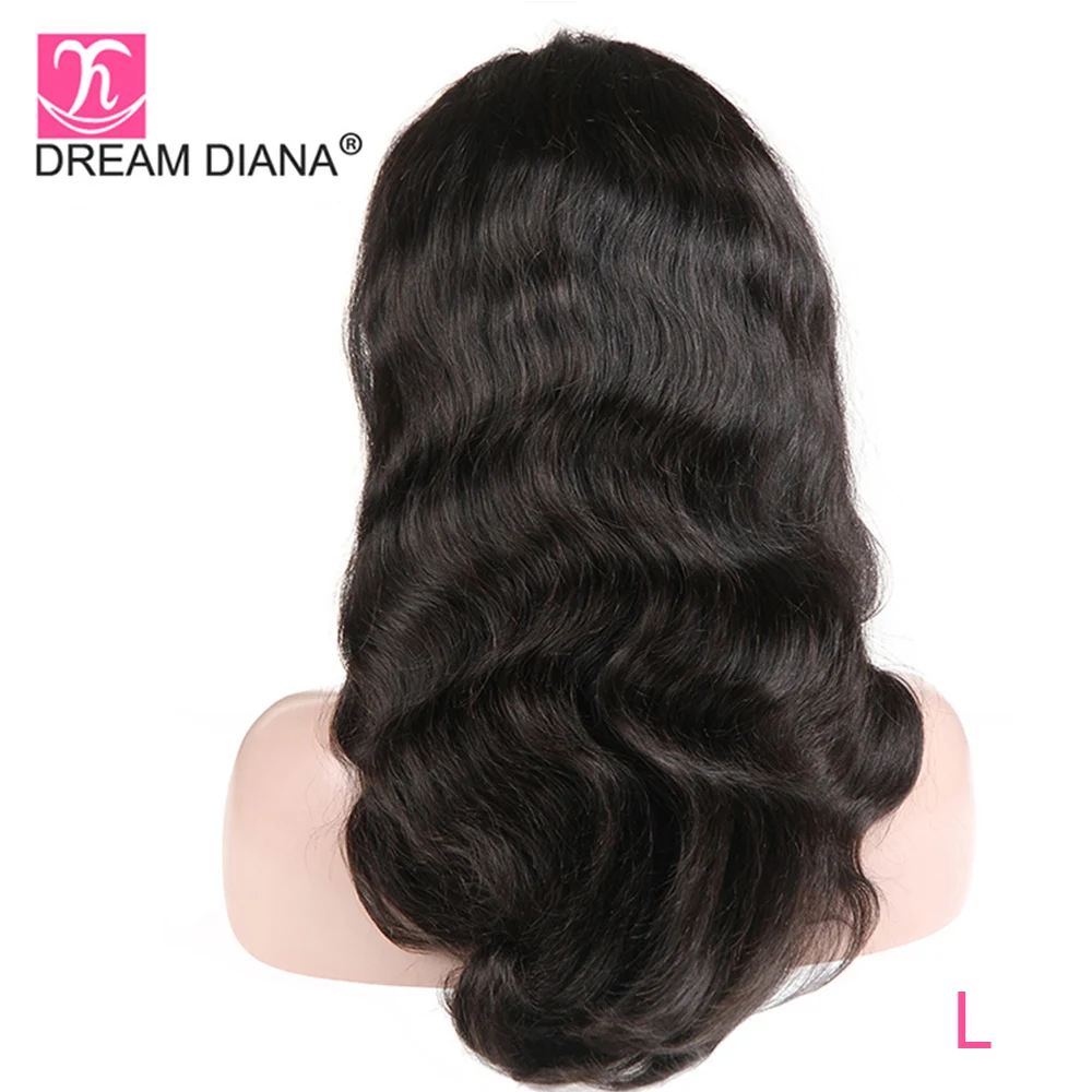 DreamDiana бразильские волнистые волосы 360 8-24 дюйма Remy кружевные фронтальные