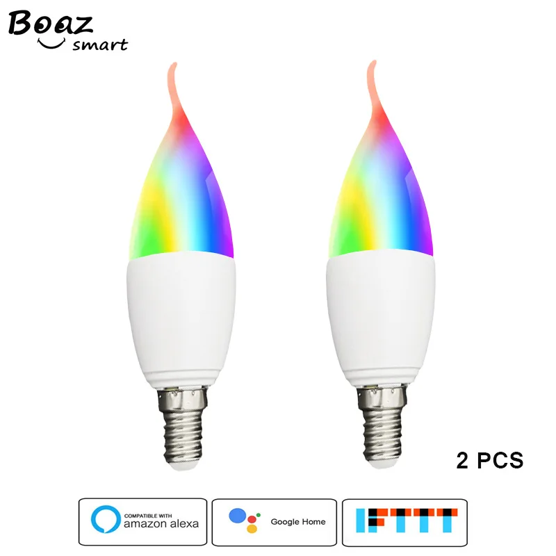 Wifi led smart bulb 5W E12 E14 dimmable Warm white Ambiance Decorative Candle Bulbs Remote Control Alexa Echo Google Home 2 pcs
Wifi led smart bulb 5W E12 E14 dimmable Warm white Ambiance Decorative Candle Bulbs Remote Control Alexa Echo Google Home 2 pcs