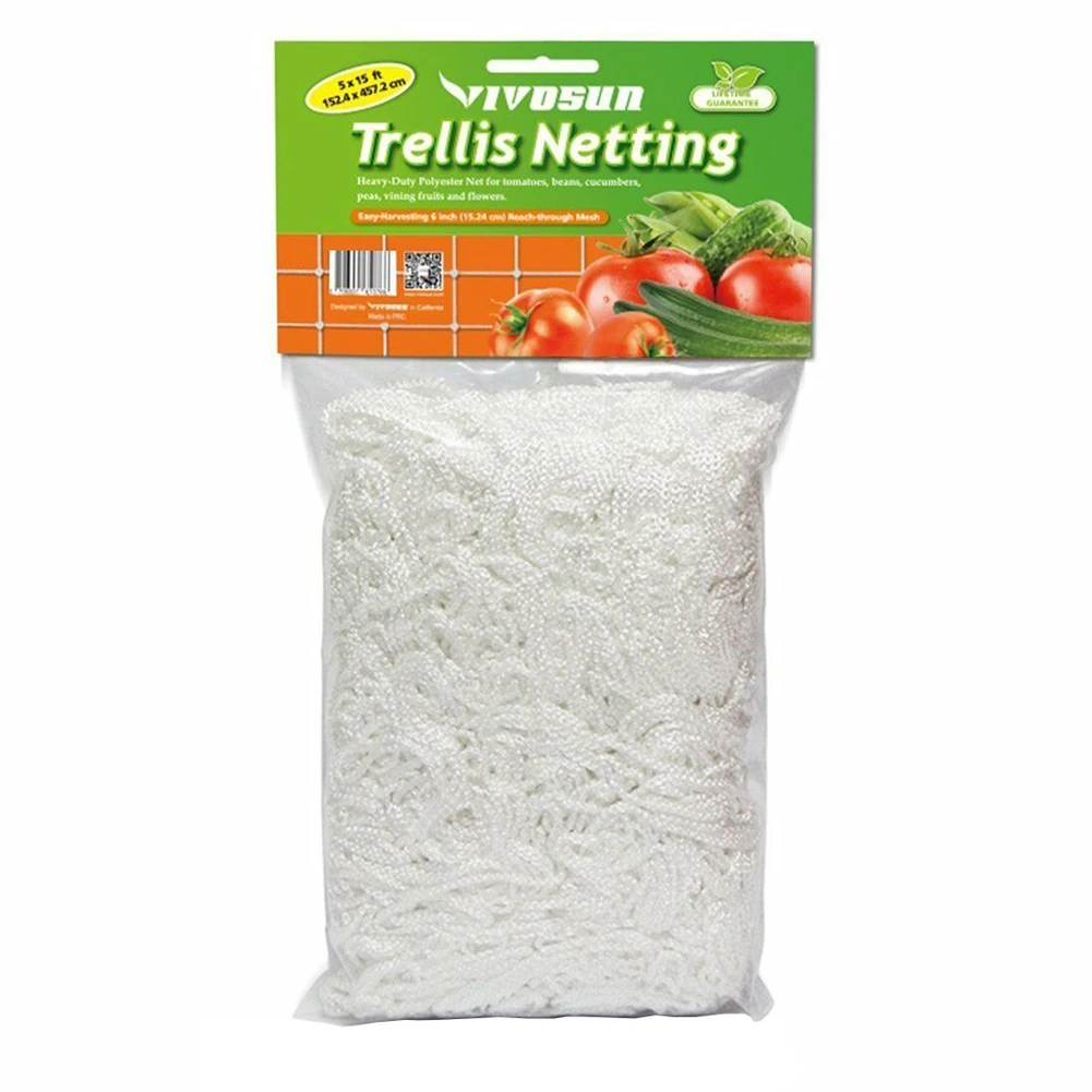 Garden Mesh Trellis Netting Vegetable Frame Flower Plant Climbing Net Weaving Cucumber Grow Polyester Vine Landing Support
Garden Mesh Trellis Netting Vegetable Frame Flower Plant Climbing Net Weaving Cucumber Grow Polyester Vine Landing Support