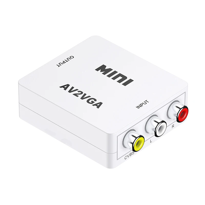 Mini HD AV to VGA Converter RCA CVBS to VGA 1080P Video Adapter with 3.5mm Audio for TV Box Automatic detection and conversion
Mini HD AV to VGA Converter RCA CVBS to VGA 1080P Video Adapter with 3.5mm Audio for TV Box Automatic detection and conversion