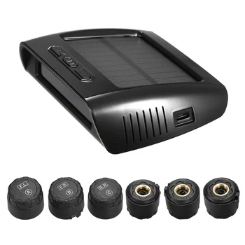 Universal Wireless Solar Power TPMS Tire Pressure Monitoring System 6 Sensors TPMS for 4-6 Tires Car RV Truck Tow Trailers
Universal Wireless Solar Power TPMS Tire Pressure Monitoring System 6 Sensors TPMS for 4-6 Tires Car RV Truck Tow Trailers