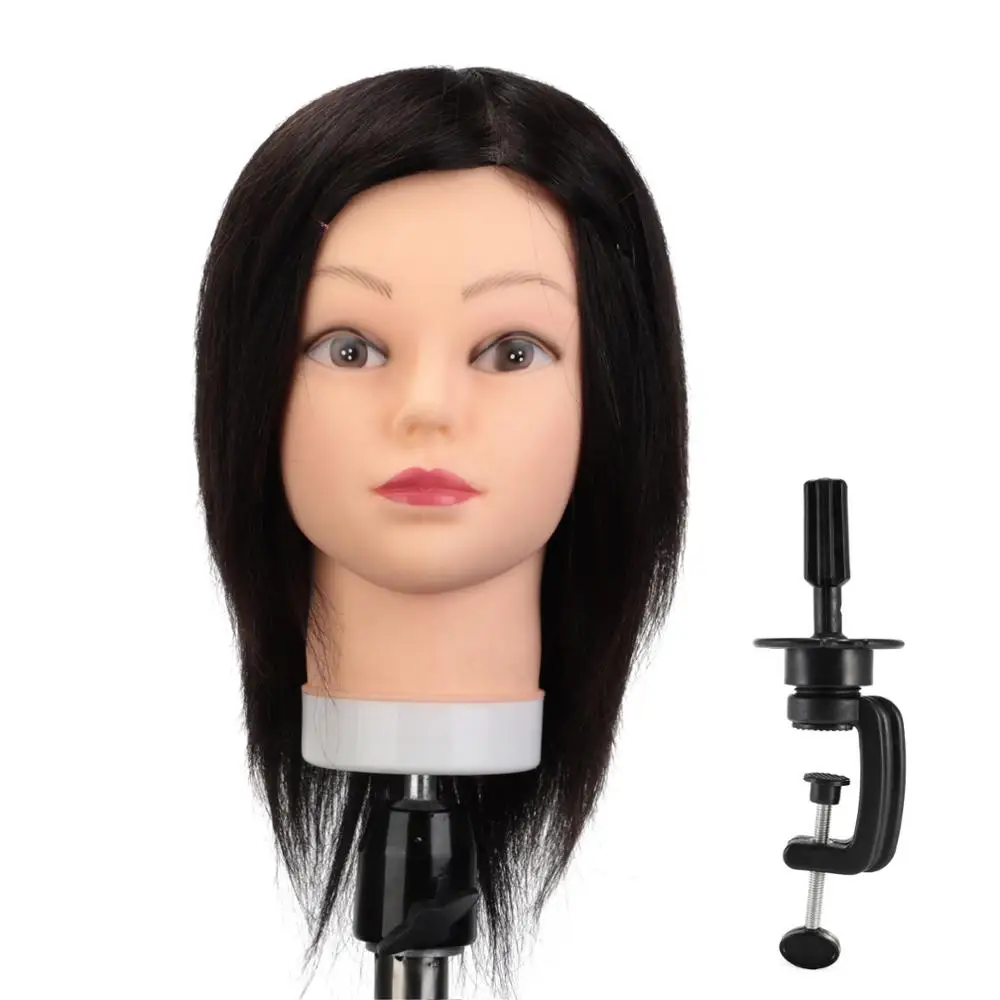 10'' 100% Real Hair Training Mannequin Head For Practicing Professional Salon Hairdressing Styling Wig Doll Head With Clamp 
10'' 100% Real Hair Training Mannequin Head For Practicing Professional Salon Hairdressing Styling Wig Doll Head With Clamp