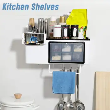 2 Type Multi-functional Wall Mounted Table Standing Kitchen Shelf Knife Seasoning Container Spice Pots Box Storage Organizer
2 Type Multi-functional Wall Mounted Table Standing Kitchen Shelf Knife Seasoning Container Spice Pots Box Storage Organizer