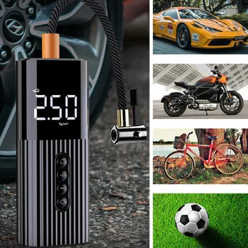 Tyre Inflator Cordless Portable Compressor Digital Car Tyre Pump 12V 150PSI Rechargeable Air Pump For Car Bicycle Tires Balls 
Tyre Inflator Cordless Portable Compressor Digital Car Tyre Pump 12V 150PSI Rechargeable Air Pump For Car Bicycle Tires Balls