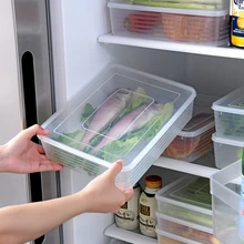 Kitchen Food Storage Box Sealed Plastic Refrigerator with Transparent Cover Rectangular Refrigerated Storage Box
Kitchen Food Storage Box Sealed Plastic Refrigerator with Transparent Cover Rectangular Refrigerated Storage Box