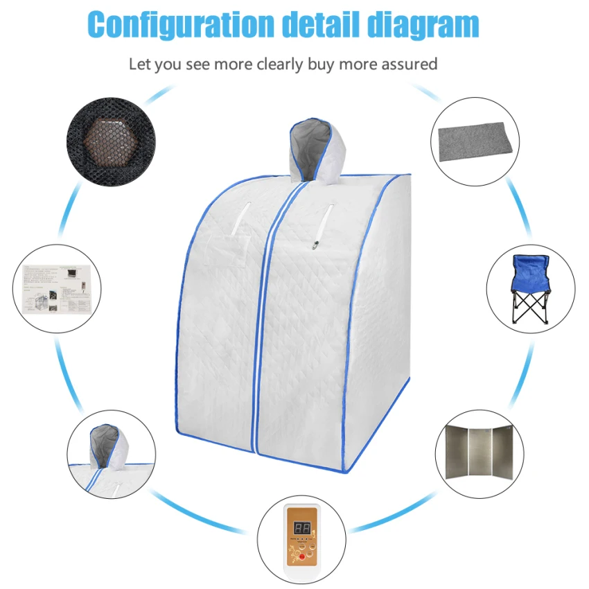 Folding Portable Sauna Room with Remote Control Home Spa Detox Therapy Upgrade Chair Full Body Relax Detox Foldable Sauna Tent
Folding Portable Sauna Room with Remote Control Home Spa Detox Therapy Upgrade Chair Full Body Relax Detox Foldable Sauna Tent