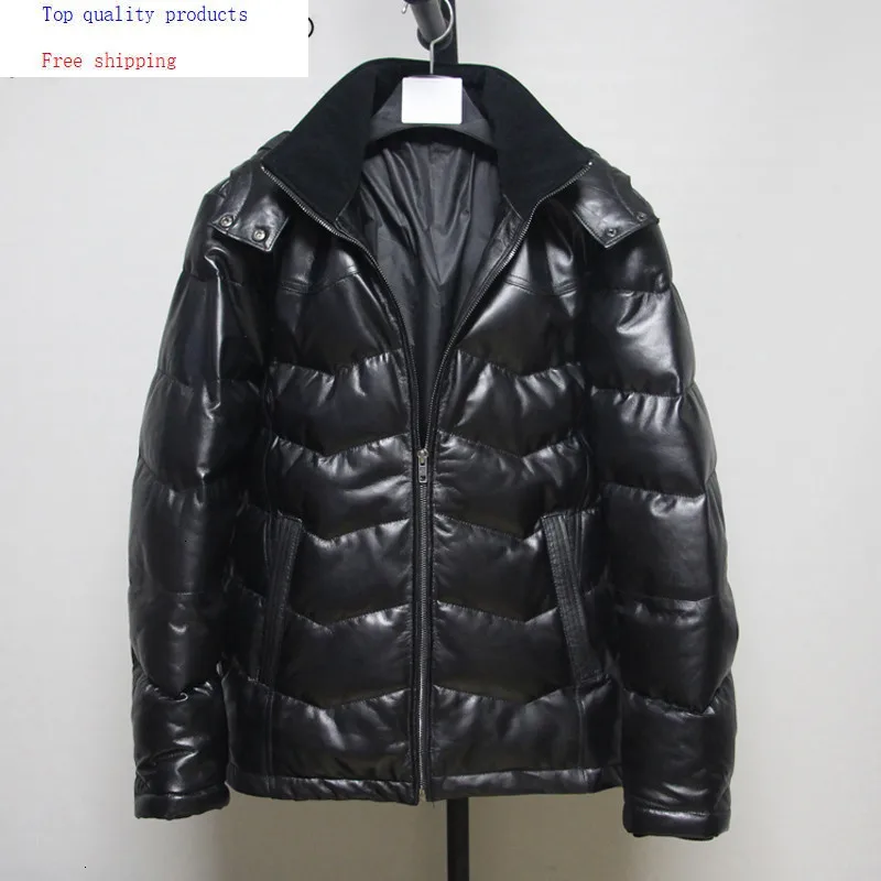 Men's Sheepskin Leather Jacket Winter Coat Men Warm Genuine Lether Down Jackets Plus Size Hooded Leren Jas Heren KJ2712
Men's Sheepskin Leather Jacket Winter Coat Men Warm Genuine Lether Down Jackets Plus Size Hooded Leren Jas Heren KJ2712