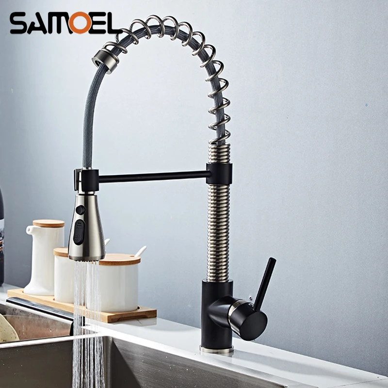 Современный латунный Выдвижной черный кухонный смеситель для раковины с одним отверстием из матового никеля пружинный кухонный смеситель для холодной и горячей воды кран B3422
Современный латунный Выдвижной черный кухонный смеситель для раковины с одним отверстием из матового никеля пружинный кухонный смеситель для холодной и горячей воды кран B3422