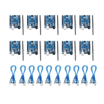 10Pcs/Set for UNO R3 (CH340G) MEGA328P for Arduino UNO R3 ATMEGA328P-AU Development Board with USB Cable
10Pcs/Set for UNO R3 (CH340G) MEGA328P for Arduino UNO R3 ATMEGA328P-AU Development Board with USB Cable