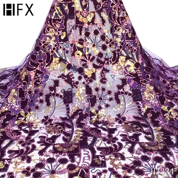 HFX Newest African Sequins Lace Fabric 2020 Embroidered Glitter Sequence French Velvet Lace Fabric for Wedding Party Dress F3324
HFX Newest African Sequins Lace Fabric 2020 Embroidered Glitter Sequence French Velvet Lace Fabric for Wedding Party Dress F3324