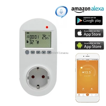 WiFi Plug-in Thermostat Socket Remote Voice Control Floor Heating Temperature Controller 16A 230V EU Plug
WiFi Plug-in Thermostat Socket Remote Voice Control Floor Heating Temperature Controller 16A 230V EU Plug