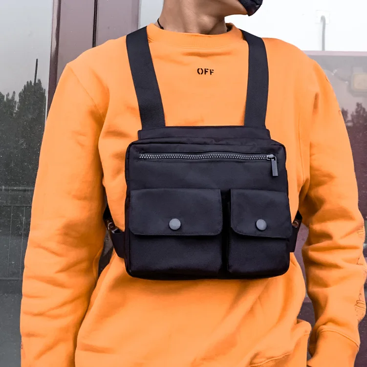 Сумка поясная Мужская холщовая в стиле хип-хоп | Багаж и сумки