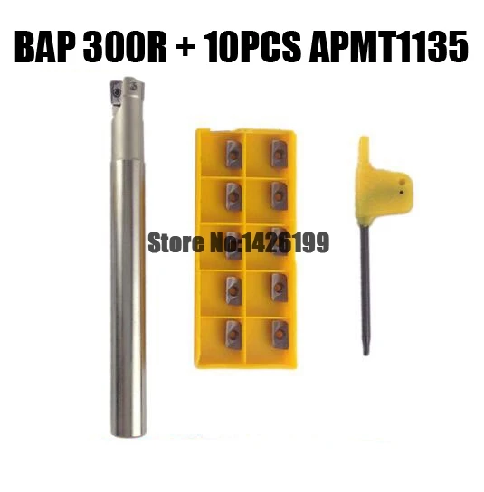 

BAP300R C10 10 120 C12 12 120 C14 14 130 C16 16 150 C20 20 160+ APMT1135 Indexable Milling Cutter Holder with Carbide CNC Insert