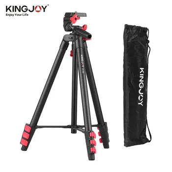 KINGJOY VT-832 Portable Photography Tripod Stand Aluminum Alloy 1/4 Inch Screw Connector Middle Axis with Carry Bag for Camera
KINGJOY VT-832 Portable Photography Tripod Stand Aluminum Alloy 1/4 Inch Screw Connector Middle Axis with Carry Bag for Camera