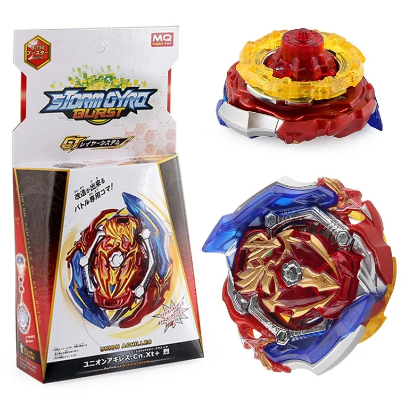 

B-X TOUPIE BURST BEYBLADE SPINNING TOP GT B-150 Booster Union Achilles with Two-way Pull Ruler Launcher Metal Starter Gyro Toy