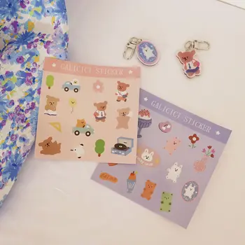 Korean Cartoon Cute Bear Rabbit Decorative Sticker Mobile Phone Hand Account Kawaii Small Seal Stickers Scrapbooking Stationery
Korean Cartoon Cute Bear Rabbit Decorative Sticker Mobile Phone Hand Account Kawaii Small Seal Stickers Scrapbooking Stationery