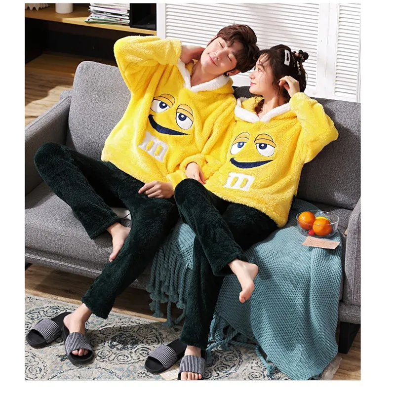 Unisex Adult Couple Pajamas Women Winter Velvet Sleepwear Thickening Warm Flannel Pajamas Set Animal Cartoon Cute Home Service
Unisex Adult Couple Pajamas Women Winter Velvet Sleepwear Thickening Warm Flannel Pajamas Set Animal Cartoon Cute Home Service
